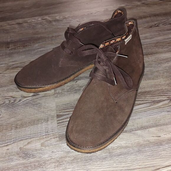 Phat Farm Trek brown suede leather ankle boots Sz 10 - Picture 1 of 7